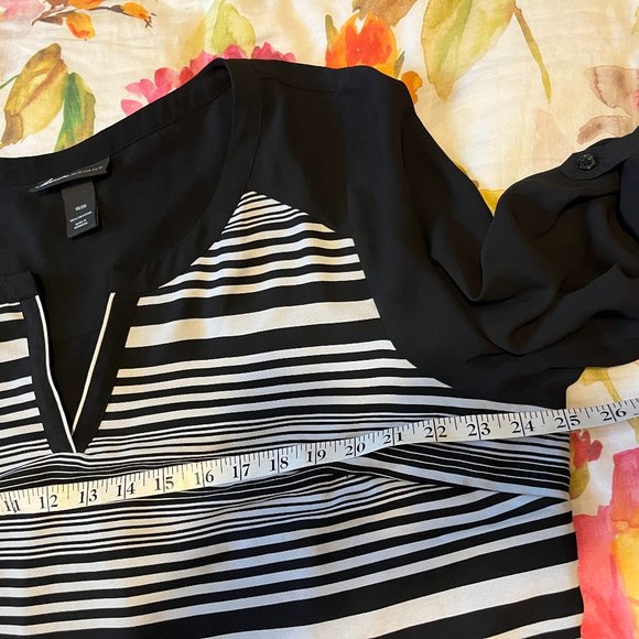 LANE BRYANT Blouse Size 18 / 20 Striped Asymetrical - Picture 11 of 16